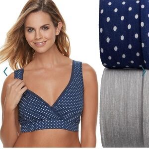 💜HP💜Playtex 2Pack Nursing Pullover Sleep Bra Wirefree